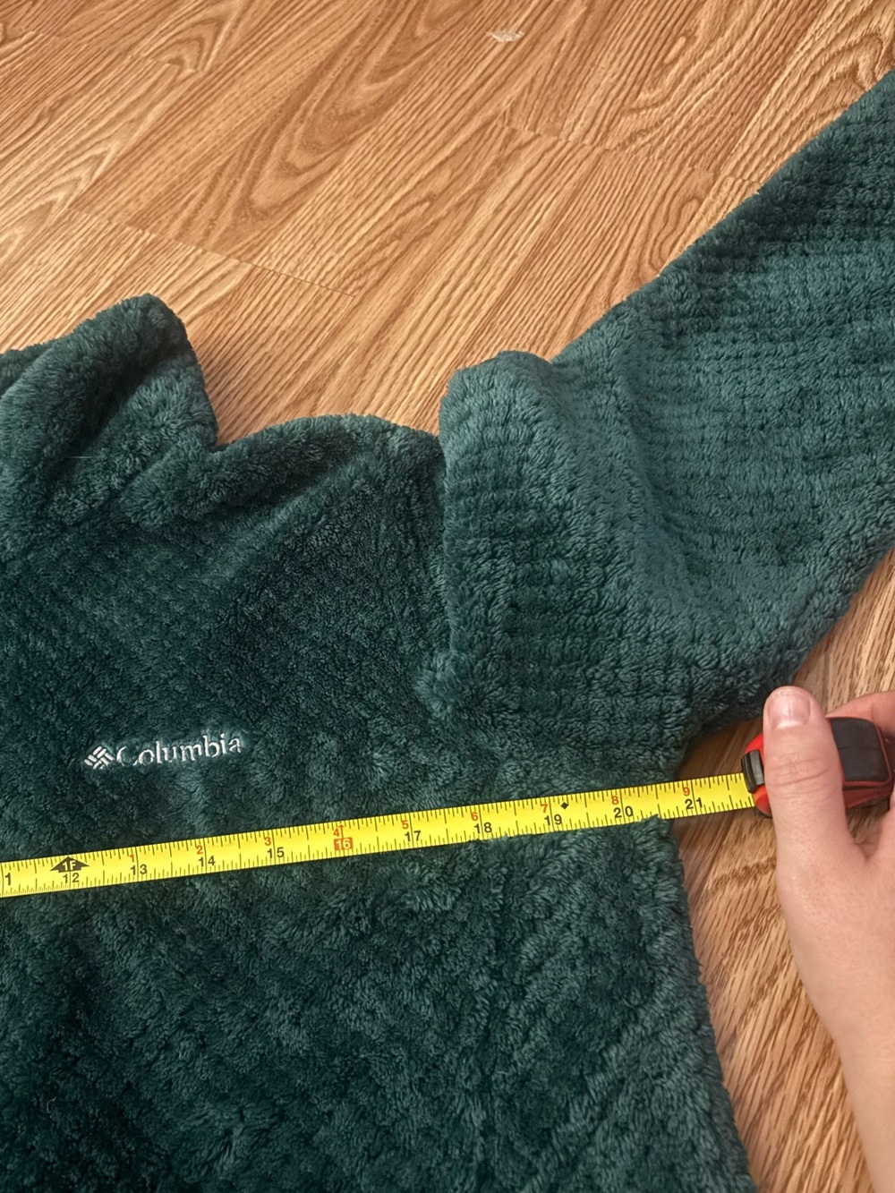 Columbia Plush Quarter-Zip Fleece Jacket  Deep Forest Green Size Large - Picture 7 of 10